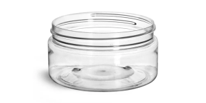 8 oz Clear PET Heavy Wall Jars (Bulk), Caps Not Included