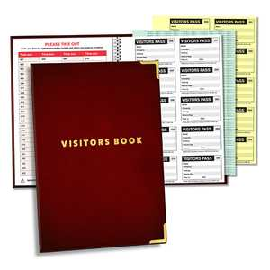A4 Visitor Book With Faux Leather Binder - SS4L Branded