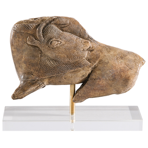 Moulage Bison se léchant