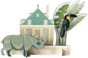 Carte pop out Ménagerie du roi - Rhinocéros