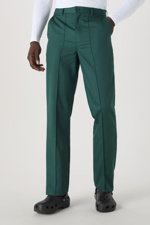 SJ Men's Flat Front Trouser, Bottle Green