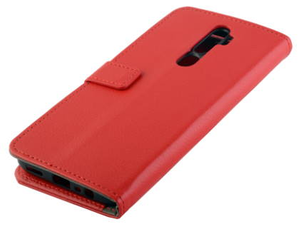 Synthetic Leather Wallet Case with Stand for OPPO A9 2020 - Red