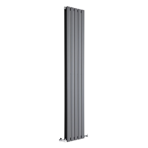 Milano Alpha - Flat Panel Vertical Designer Radiator - Double Panel - 1780mm x 350mm - Anthracite