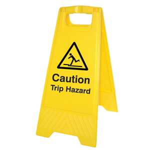 Double Sided Floor Sign - Caution Trip Hazard