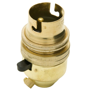 Bayonet Cap BC-B22 ½ Inch Entry Switched Lampholder Brass (Sold in 1's)