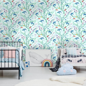 Holden Decor Under the Sea Light Teal Multi Wallpaper - 90941