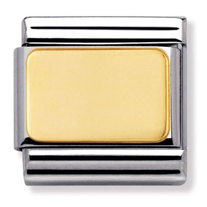 Nomination CLASSIC Gold Engravable Smooth Plate Charm 030121/01