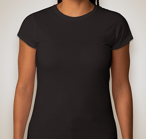 Gildan Women's Slim Fit Softstyle Jersey T-shirt - Black