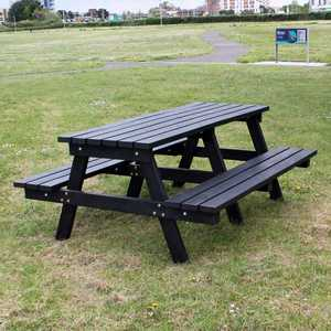 Contract Picnic Table - 1800mm - Black x 10 units