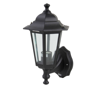 6 Panel 230V ES GLS Uplight Outdoor Lantern Black
