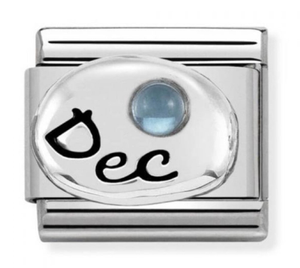 Nomination CLASSIC Silvershine Symbols December Blue Topaz Birthstone Charm 330505/12