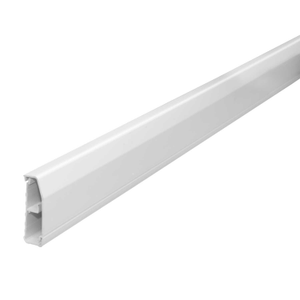 80mm x 25mm 1 Compartment Skirting Trunking White (3m Length)