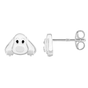Fleur Kids Sterling Silver Dog Stud Earrings AZE291204