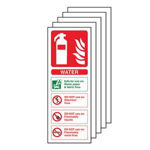 5PK-Water Id - 100x280mm - Rigid Plastic