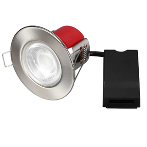 Xcite 5W LED Dimmable Mini Fire Rated Downlight Satin Nickel 3000K