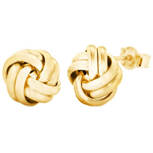 9ct Yellow Gold Double Knot Stud Earrings 1.55.6219