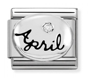Nomination CLASSIC Silvershine Symbols April Diamond Birthstone Charm 330505/04