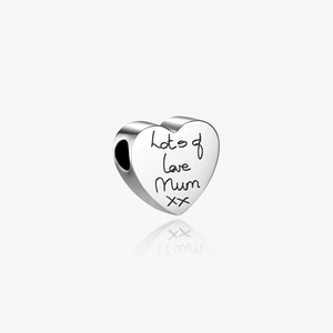 Silver Heart MemorialHandwriting Charm