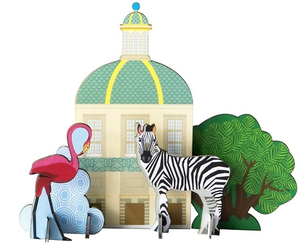 Carte pop out Ménagerie du roi - Zèbre