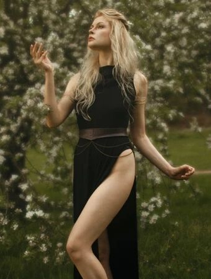 'Ceinture "Moöna", Simili cuir marron'