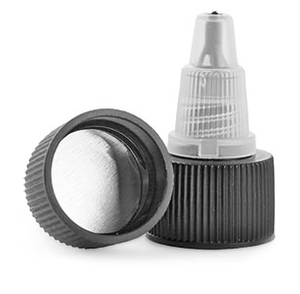 20/410 Black/Natural LDPE Induction Lined Twist Top Caps