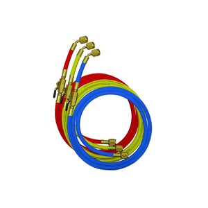 Mastercool 1/4" Refrigerant Charging Lines 180cm with Shut-Off Valves