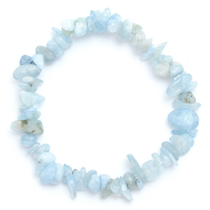 Aquamarine Crystal Chip Bracelet