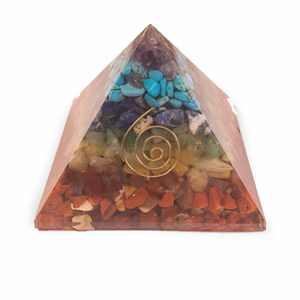 Chakra Orgone Pyramid with Reiki Symbol