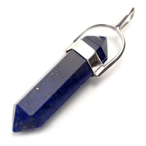 Lapis Lazuli Crystal DT Point Pendant (Sterling Silver Setting)