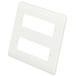 12 Mini Grid Module 2 Tier Plate Round Corner Edges White