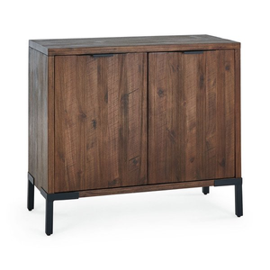 Detroit Solid Hardwood and Metal Small Sideboard