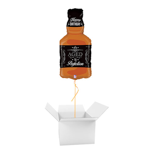 Aged To Perfection Bottle Happy Birthday Helium Foil Giant Balloon - Inflated Balloon in a Box