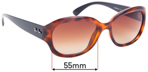 Sunglass Fix Replacement Lenses for Ray-Ban RB4282-CH - 55mm Wide