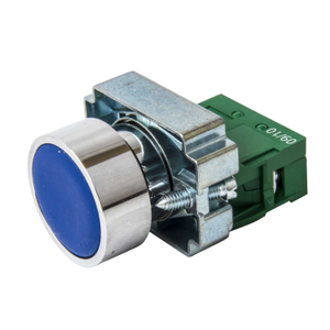 Flush Momentary 1 NO Pushbutton Blue
