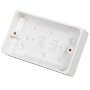 2 Gang 29mm Pattress Back Box White