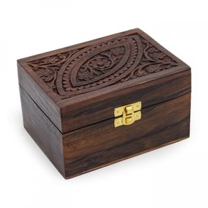 Ornate Wooden Aromatherapy Oil Box (12 Oils)