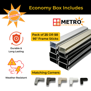 Screen Frame Economy Box Kit | 95-in Sticks