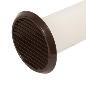 100mm 4" Simply Silent Easy-Fit Round Wall Kit Brown