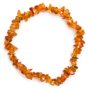 Carnelian Crystal Chip Bracelet (Dark)