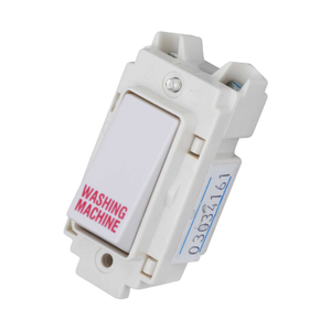 Volex 20A Double Pole Grid Switch marked Washing Machine