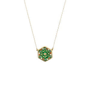 Necklace Plique enamel