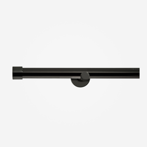 28mm Allure Signature Black Nickel End Cap Eyelet Curtain Pole
