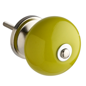 Round Ceramic Cabinet Knob - 40mm - Pistachio Green - Elite Knobs & Handles
