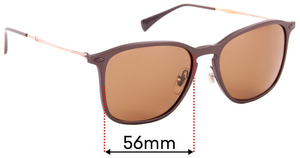 Sunglass Fix Replacement Lenses for Ray-Ban RB8353 - 56mm Wide