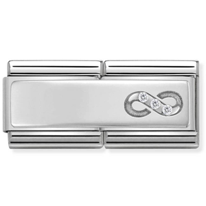 Nomination CLASSIC Silvershine Symbols Cubic Zirconia Infinity Double Charm 330731/14