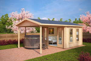 Summer House with Canopy Nora E 9m² | 44mm | 3 x 3 m