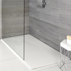 Milano Rasa - White Slate Effect Shower Tray - 1400mm x 900mm - without Riser Kit
