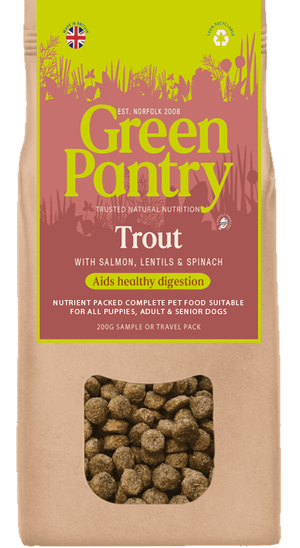 Trout with Salmon, Lentils & Spinach, supporting healthy digestion. 200g