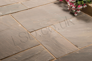 Indian Sandstone Paving - Autumn Brown - Patio Pack - Calibrated