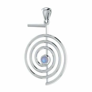 Cho Ku Rei Reiki Pendant with Moonstone (Sterling Silver)